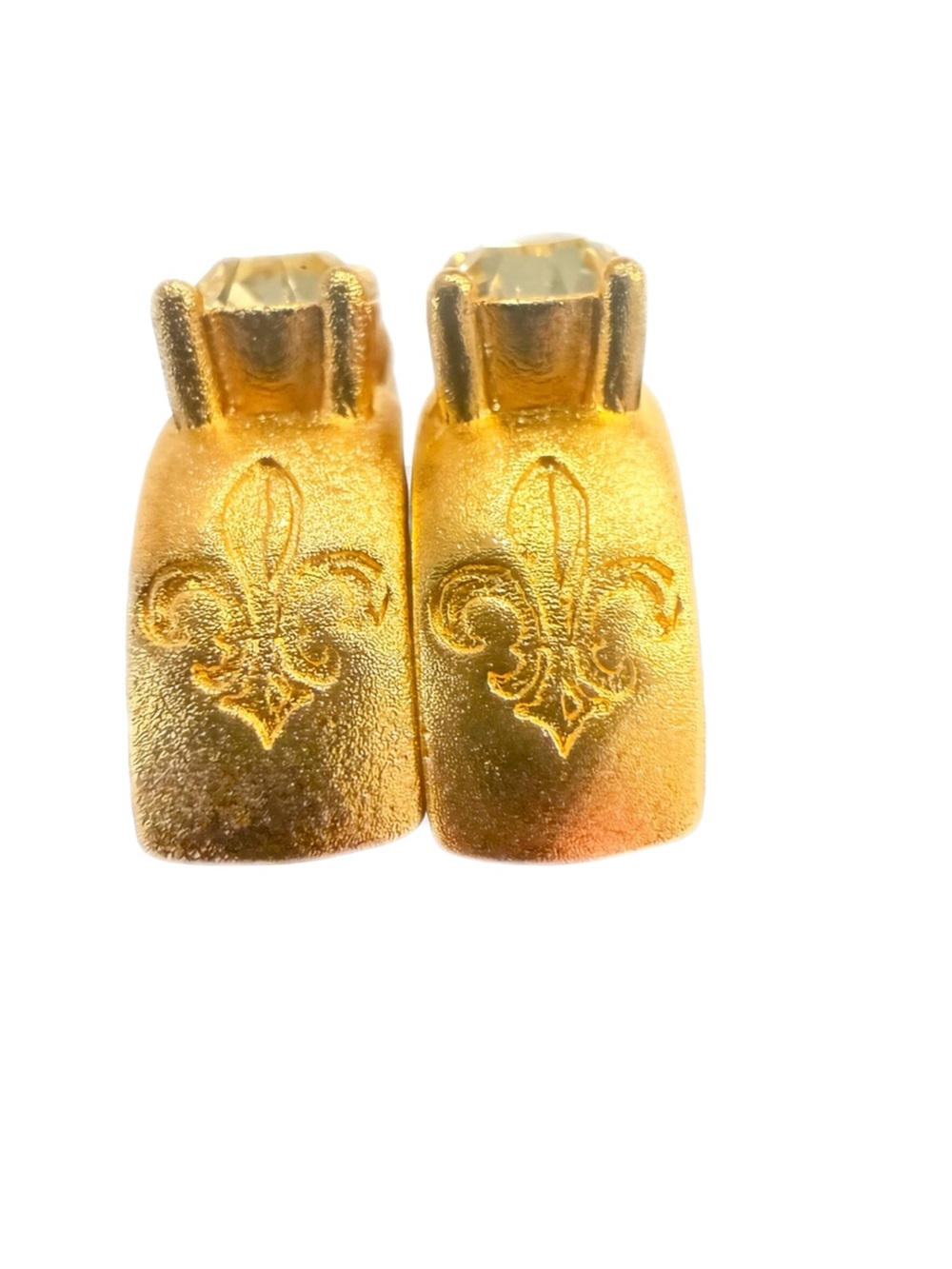 Swarovski Gold Huggies with Austrian crystal - Picture 4 of 4